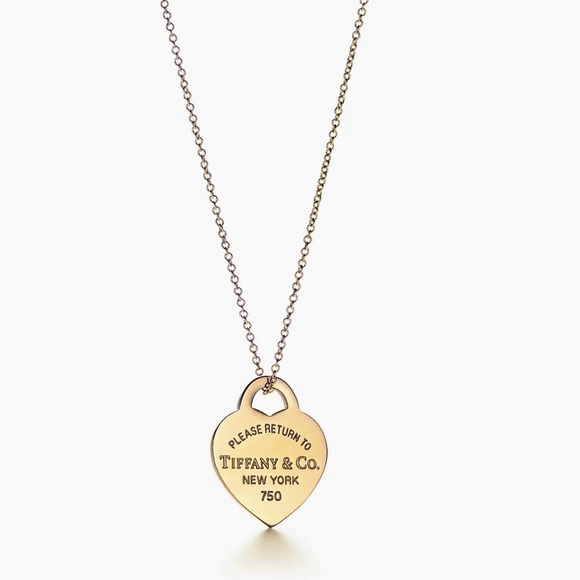 Tiffany & Co 18k Yellow Gold Return to Tiffany Heart Tag Necklace - Picture 1 of 16